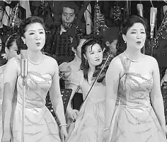  ?? — YouTube photo ?? Moranbong, whose 20 mini-skirted members were ‘ hand-picked’ by Kim Jong-Un to form the band in 2012 and sing mainly songs in tribute to the Dear Leader.