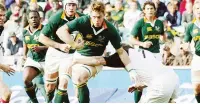  ??  ?? Dynamic: Van Niekerk playing for Springboks in 2006