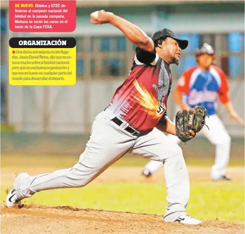  ??  ?? Didelco y UTEC definieron al campeón nacional del béisbol en la pasada campaña. Mañana se verán las caras en el inicio de la Copa FESA.