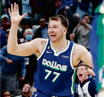  ?? TIM HEITMAN/GETTY IMAGES ?? Luka Doncic had a pretty good week, including a 60-point, 21-rebound, 10-assist game.