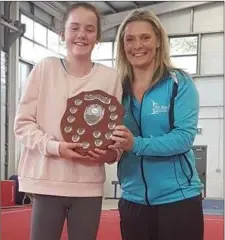  ??  ?? Beginner competitor of the Year Molly Gray with DyNamo coach Diane Middleton-Cox.
