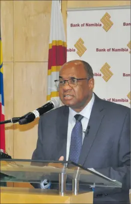  ?? Photo: Nampa ?? Blow… Bank of Namibia governor Johannes !Gawaxab.