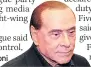  ??  ?? FOURTH Ex-PM Silvio Berlusconi