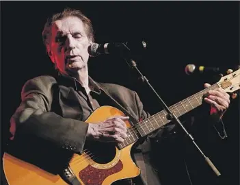  ?? Jae C. Hong Associated Press ?? A SECOND LOVE Harry Dean Stanton said he “began singing before I could even talk.” He played alongside numerous musicians, performing folk, country-western, rock and blues, and fronted his own Harry Dean Stanton Band.