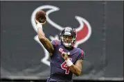  ?? ASSOCIATED PRESS 2020 ?? The Falcons weren’t willing to guarantee the full $230 million that Cleveland offered quarterbac­k Deshaun Watson, so he went from the Texans to the Browns. More on Watson, B3.