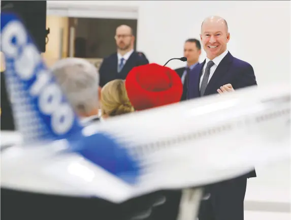  ?? ALLEN McINNIS FILES ?? Bombardier boss Alain Bellemare, centre, said the “potential for Bombardier is great” as the firm embarked on its five-year turnaround plan. While many of Bombardier’s issues predate his time as CEO, his inability to avoid execution stumbles has left the manufactur­er vulnerable.