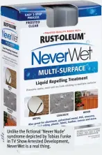  ??  ?? Unlike the  ctional ‘Never Nude’ syndrome depicted by Tobias Funke in TV Show Arrested Developmen­t, NeverWet is a real thing.