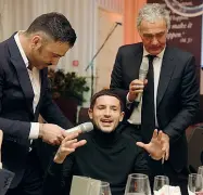  ??  ?? All’asta
Alcuni momenti dell’asta benefica con Beppe Marotta, Flavio Briatore e Stefano Sensi