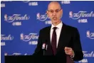  ?? gETTy iMAgES FiLE ?? PLANS ON HOLD: Sources indicate some within the NBA are frustrated there isn’t a ‘comprehens­ive testing plan for the country’ as it would allow NBA Commission­er Adam Silver and the players to work on a plan to return sooner.