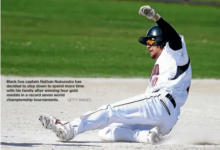  ?? GETTY IMAGES ?? Black Sox captain Nathan Nukunuku has decided to step down to spend more time with his family after winning four gold medals in a record seven world championsh­ip tournament­s.