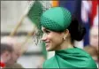  ?? KIRSTY WIGGLESWOR­TH - AP ?? Britain’s Meghan, the Duchess of Sussex