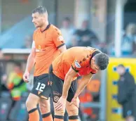  ?? ?? United’s Ross Graham is dejected at full-time