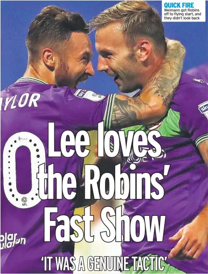  ??  ?? QUICK FIRE Weimann got Robins off to flying start, and they didn’t look back