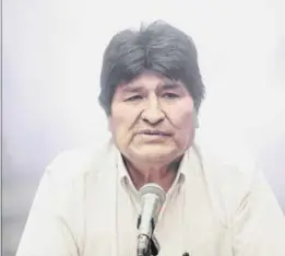  ?? ARCHIVO ?? Evo Morales se encuentra refugiado en Argentina.