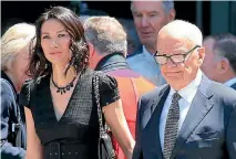  ?? PHOTO: GETTY IMAGES ?? Rupert Murdoch has reportedly expressed concerns about his former wife Wendi Deng Murdoch’s links to the Chinese government.