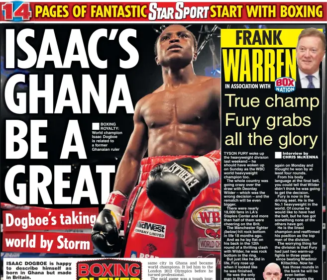  ??  ?? BOXING ROYALTY: World champion Isaac Dogboe is related to a former Ghanaian ruler