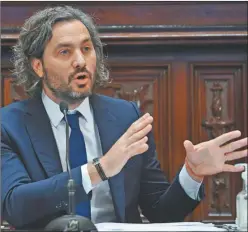  ?? CEDOC PERFIL ?? JEFE DE GABINETE. En junio estuvo con su informe en el Senado.