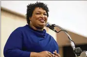  ?? ALYSSA POINTER / ALYSSA.POINTER@AJC.COM ?? Stacey Abrams’ primary political goal is helping Democrats capture control of the Georgia House and, with it, redistrict­ing.