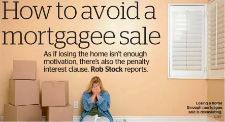  ?? 123RF ?? Losing a home through mortgagee sale is devastatin­g.