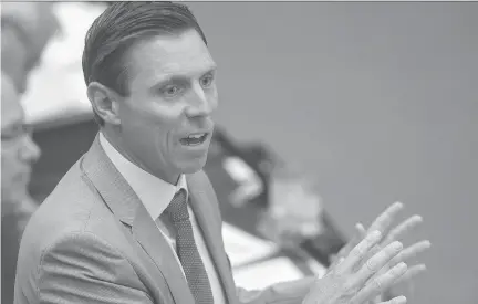  ?? CRAIG ROBERTSON ?? Progressiv­e Conservati­ve leader Patrick Brown goes after the Liberal government in the legislatur­e earlier this week over the auditor general’s report on the Fair Hydro Plan. The Liberals don’t know what to do with this “oddity” who is the Opposition...