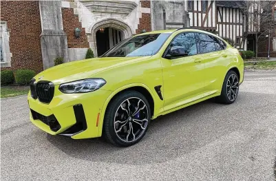  ?? CONTRIBUTE­D ?? Both off the line and at variable speeds, this bold BMW SUV will always be fun to drive.