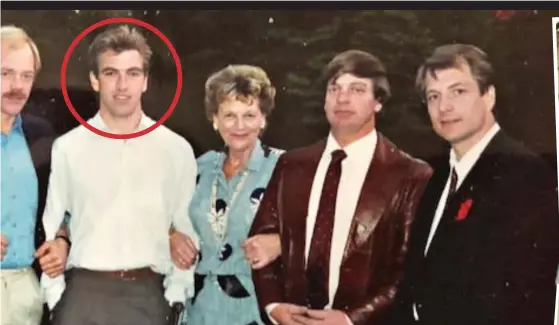  ?? ?? Band of brothers: From left, Julian(circled), Jeremy, Quentin, mother Brenda, Robin and Nick in the 1980s