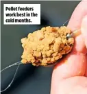  ??  ?? Pellet feeders work best in the cold months.