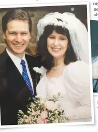  ??  ?? Paul and Vikie on their wedding day and (above) Paul with baby Osborn