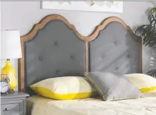  ?? BED BATH & BEYOND ?? Headboards with two arches are on trend.