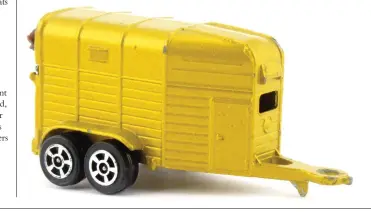  ??  ?? ▼ Rice Beaufort Horsebox in metallic yellow.