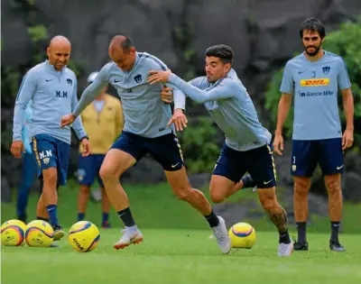  ??  ?? FELINOS Pumas se prepara para encarar el duelo del domingo ante Santos, para cerrar el torneo regula.