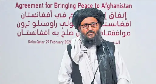  ?? KARIM JAAFAR AFP VIA GETTY IMAGES ?? Abdul Ghani Baradar is the lone surviving leader to have been appointed deputy by late commander Mullah Omar, giving him elevated status within the movement.