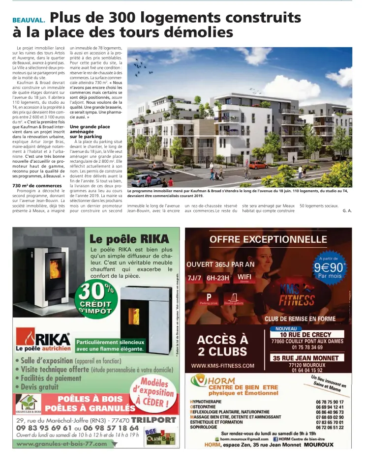  ??  ?? Le programme immobilier mené par Kaufman & Broad s’étendra le long de l’avenue du 18 juin. 110 logements, du studio au T4, devraient être commercial­isés courant 2019.