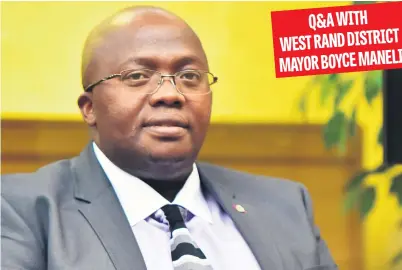  ?? Picture: Nigel Sibanda ?? HOT SEAT. West Rand district municipali­ty mayor Boyce Maneli.