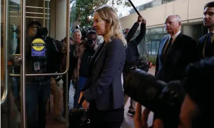  ?? Photograph: John G Mabanglo/EPA ?? Elizabeth Holmes arrives at a courthouse in San Jose, California, on 17 October.