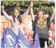  ?? EL UNIVERSAL ?? XÓCHITL GÁLVEZ. La precandida­ta de la oposición culminó sus actividade­s de precampaña en el Estado de Guanajuato.