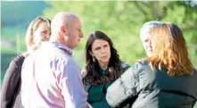  ?? DOMINICO ZAPATA/STUFF ?? Prime Minister Jacinda Ardern meets with representa­tives of the farming community in the Waikato last week.