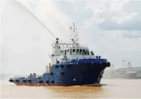  ??  ?? One of the vessels built by TAS. According to Lau, the latest contract increased the total value of contracts won by TAS for financial year ending May 31 to Rm182.5mil.
