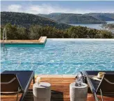  ?? James Baigrie / Miraval ?? The serenity pool at Miraval Austin helps keep the focus on transforma­tive experience­s.