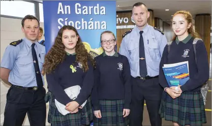  ??  ?? Garda Padraig Fallon, Lia Durkin, Aoibhinn Darcy, Leah Moylan, Garda Enda Devaney at the North West Career Fest last week.