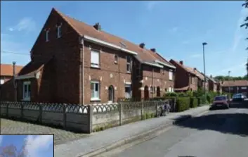  ?? FOTO RR ?? MECHELEN: tuinwijk met 76 woningen in de Doornenstr­aat, Schutterss­traat, Rozenstraa­t, Tervuurses­teenw eg en Doelstraat.