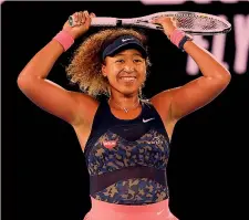  ??  ?? Sol levante Naomi Osaka, 22 anni e 4 slam, tra cui l’ultimo Australian Open