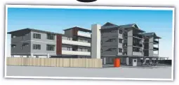  ?? ?? An artist’s impression of the four-storey unit building comprising 22 units proposed for Izatt Close in Edge Hill.