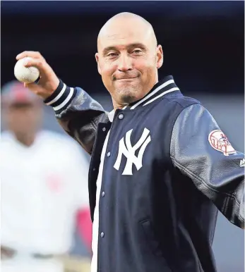  ?? KATHY WILLENS, USA TODAY SPORTS ?? Derek Jeter, who played 20 years for the Yankees and is a five-time World Series champion, will soon try his hand at the management side of baseball as an owner of the Marlins.