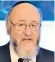  ?? ?? Chief Rabbi Ephraim Mirvis yesterday gave the opening address at the Abu Dhabi Forum for Peace