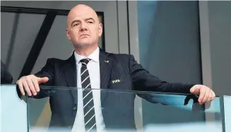  ?? GRIGORY DUKOR/REUTERS ?? Infantino. Presidente da Fifa já trabalha pensando na próxima edição do Mundial