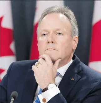  ?? ADRIAN WYLD/THE CANADIAN PRESS ?? Some may believe interest rates have been too high under Bank of Canada governor Stephen Poloz, as a lack of inflationa­ry pressure usually signals a weaker-than-desired economy.