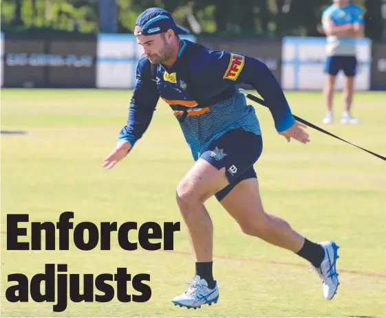  ?? Picture: GOLD COAST TITANS ?? A fit and eager Keegan Hipgrave is back at Gold Coast Titans training after a long lay-off.