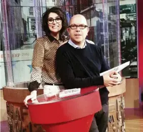  ??  ?? In ondaElisa Isoardi e Casimiro Lieto, lo scorso anno, durante il programma “Tempo e denaro”