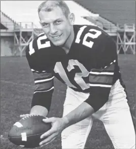  ?? File photo ?? Russ Jackson poses in this photograph from 1968. Almost 50 years after retiring, Jackson is still waiting for the CFL’s next Canadian-born starting quarterbac­k.